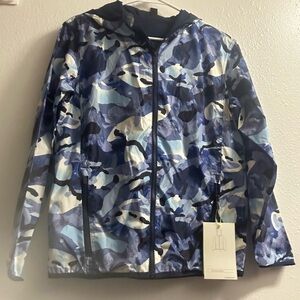 All in Motion Kids Blue and White Camouflage Raincoat
